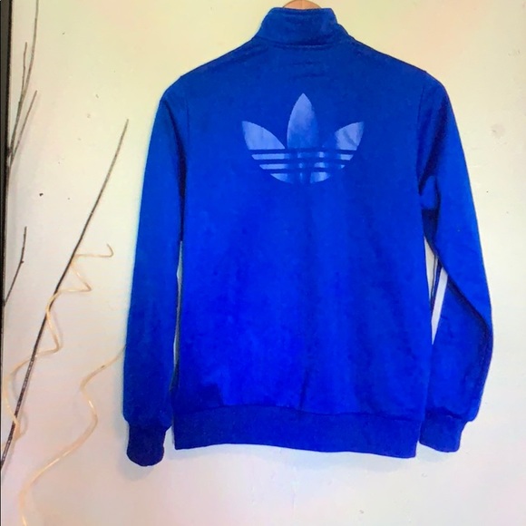 Adidas blue track jacket for kids - Picture 5 of 6